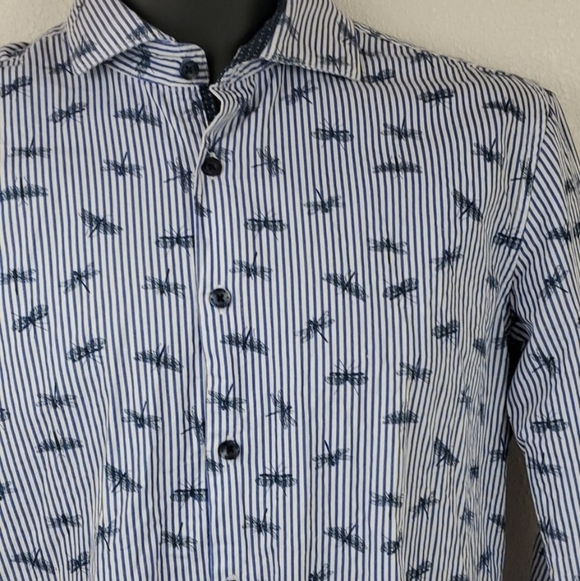 Nwt Zara Man Dragonfly Shirt - Picture 2 of 6